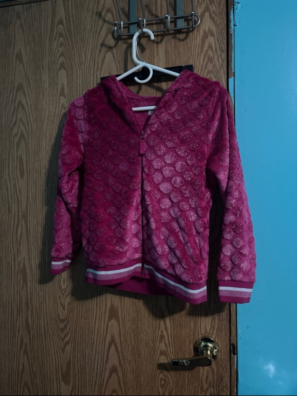 wonder nation Pink Hooded Zip-Up Plush Jacket